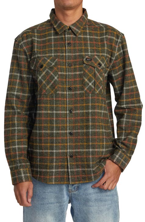Hughes Relaxed Fit Check Flannel Button-Up Shirt Jacket