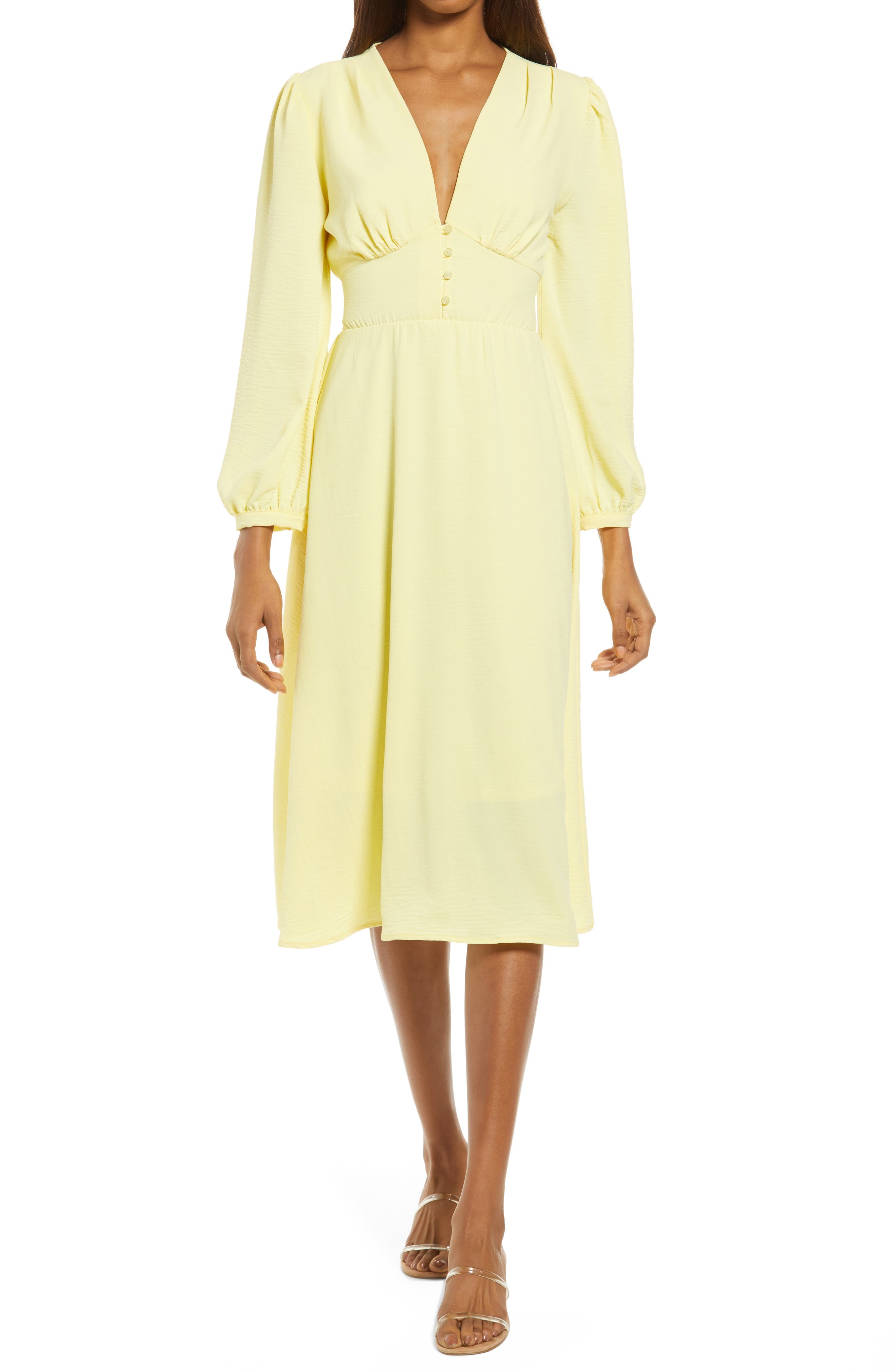 Empire Waist Long Sleeve Dress 
