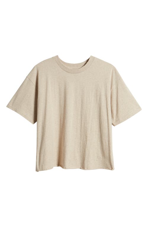 Shop Elwood Core Crop Organic Cotton Tee In Oatmeal