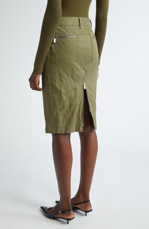 Shop Michael Kors Collection Cargo Pencil Skirt In Juniper