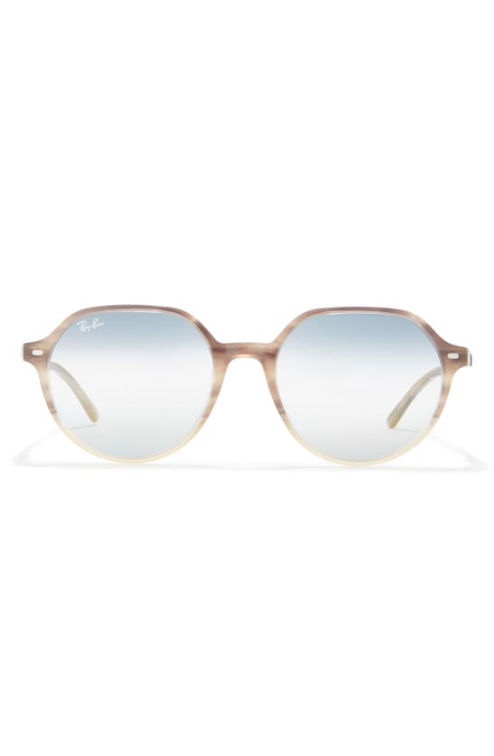 Ray Ban Thalia 53mm Square Sunglasses In Havana / Clear Blue