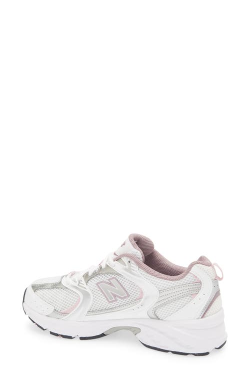 Shop New Balance Gender Inclusive 530 Sneaker In White/silver Metallic