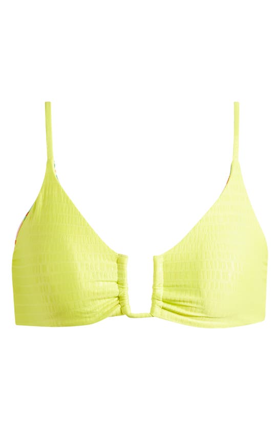 Shop Maaji Bia Lime Green Reversible Bikini Top
