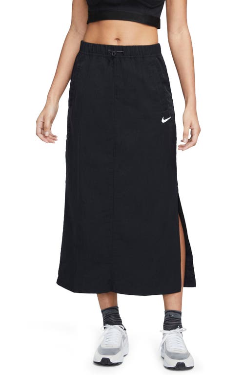 Nike Essential Woven High Waist Sport Skirt in Black/White