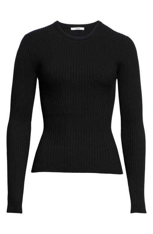 Shop Fforme Fen Silk Blend Rib Sweater In Black