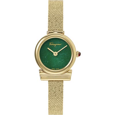 Salvatore Ferragamo Gancini Holiday Capsule Mesh Strap Watch, 22Mm