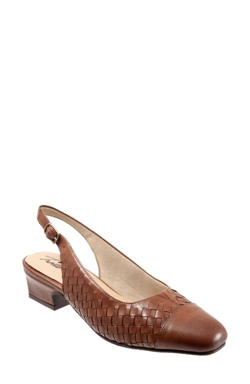 Trotters Dea Woven Slingback Pump Luggage at Nordstrom,