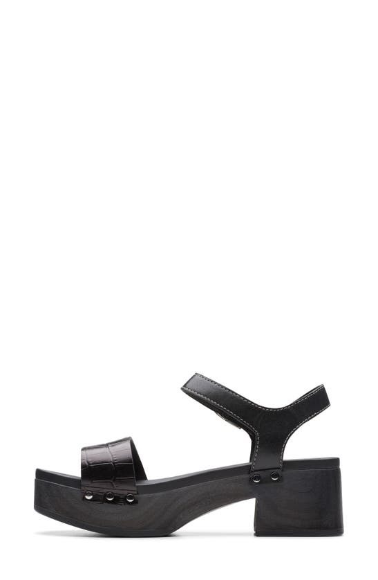 Shop Clarks Sivanne Bay Ankle Strap Platform Sandal In Black Interest