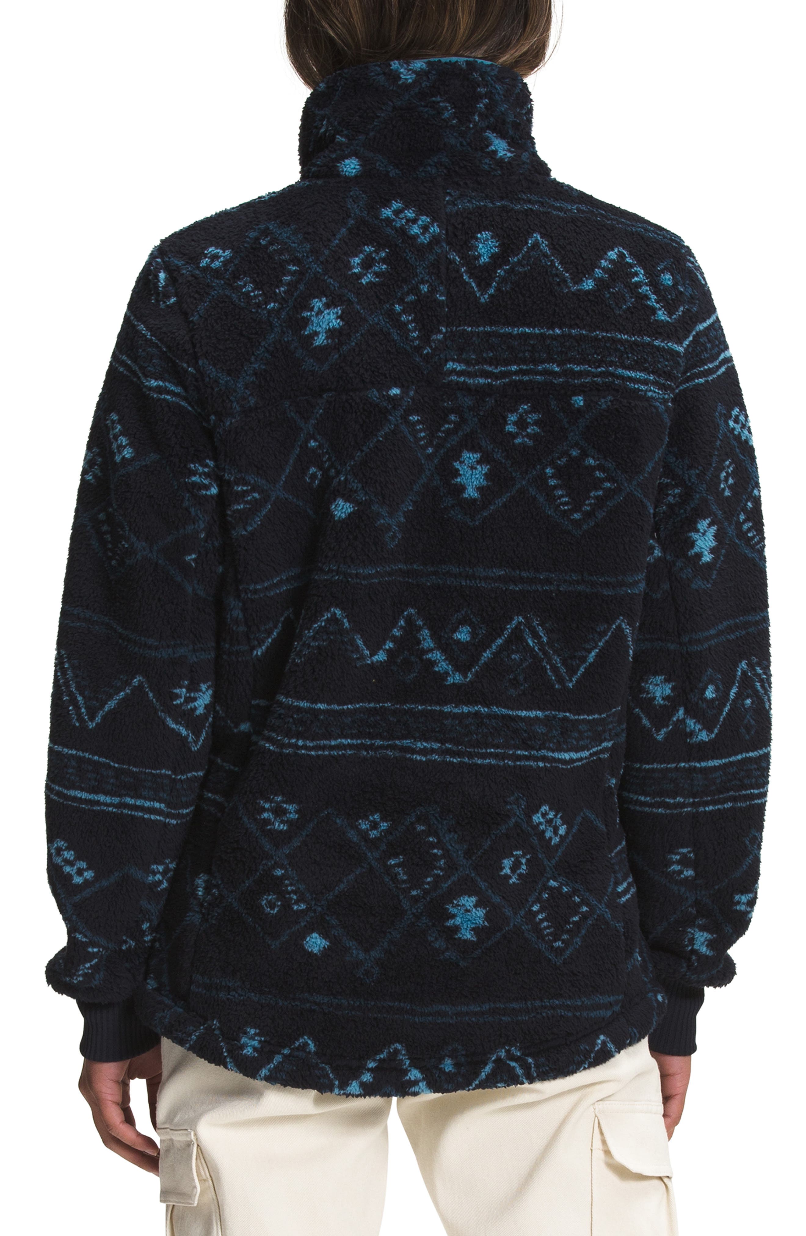 north face patterned fleece