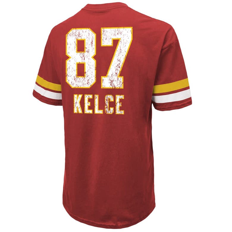 Shop Majestic Threads Travis Kelce Red Kansas City Chiefs Super Bowl Lviii Name & Number Oversized T-shir