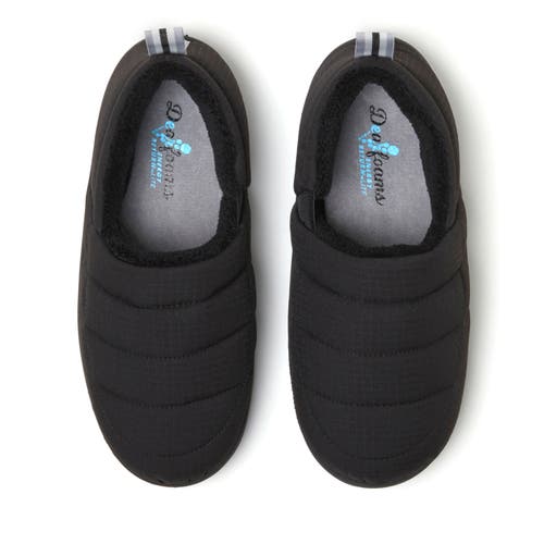 Dearfoams Fern Women's Ripstop Closed Back-all Day In Black