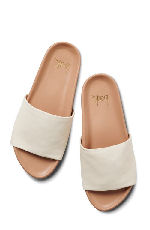 Shop Beek Pelican Platform Slide Sandal In Eggshell/beach