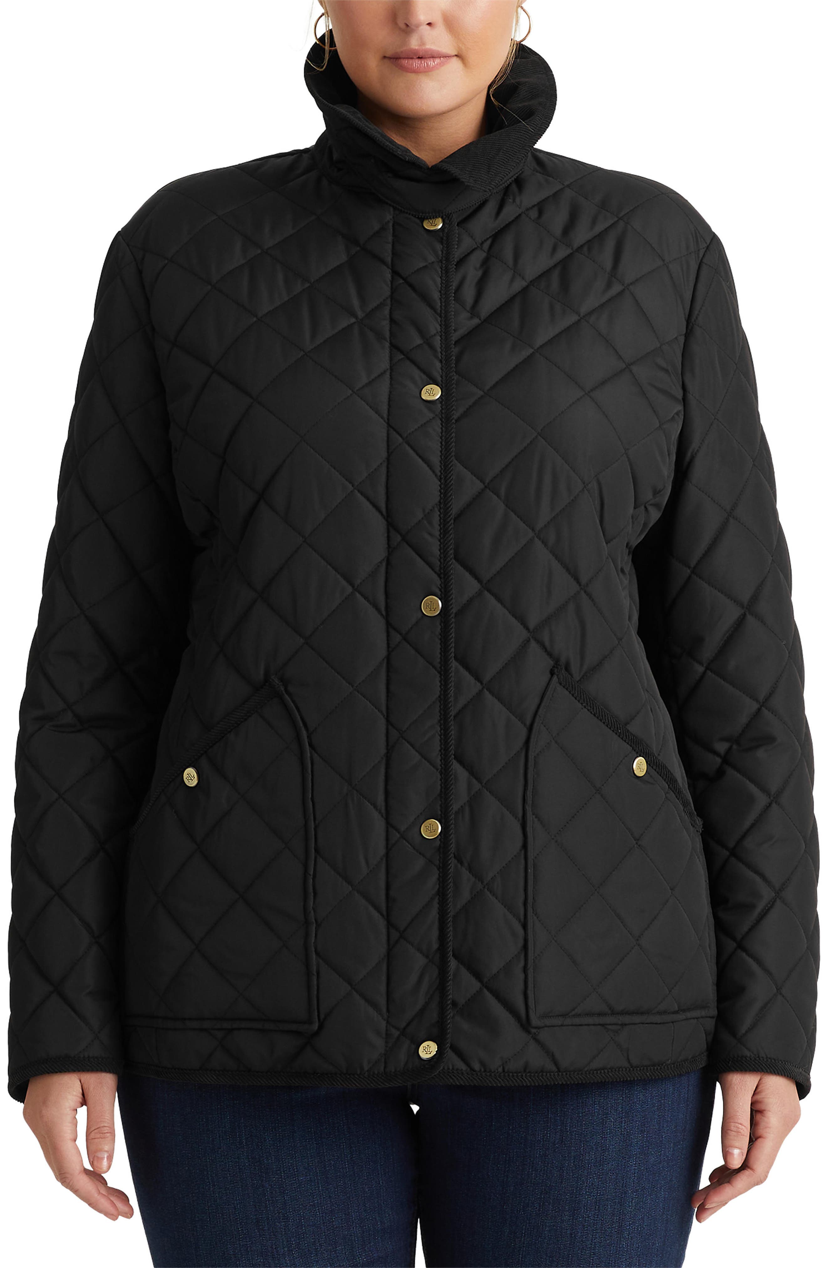 plus size quilted coat