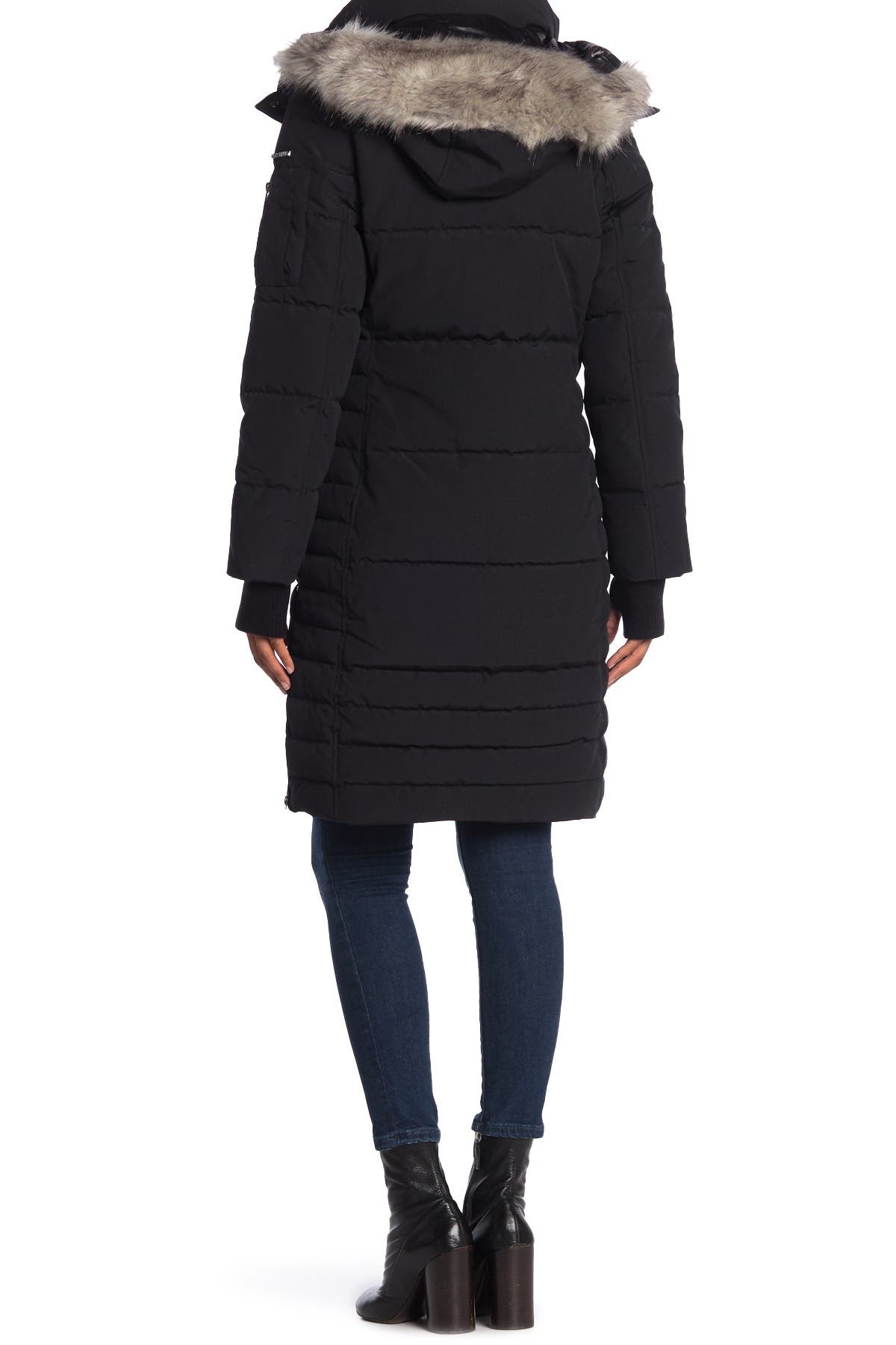 BCBG Detachable Faux Fur Hooded Puffer Coat Nordstrom Rack
