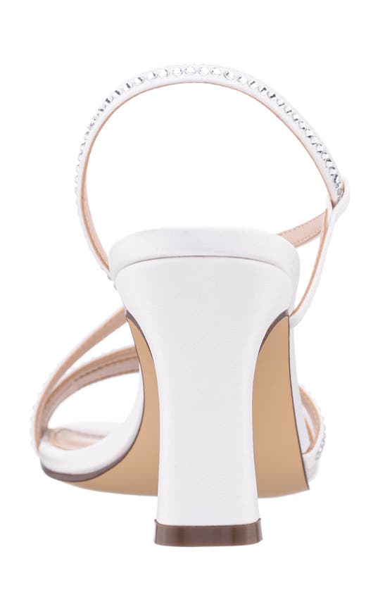 Shop Nina Abbi Slingback Sandal In Ivory Luster Satin/ Mesh
