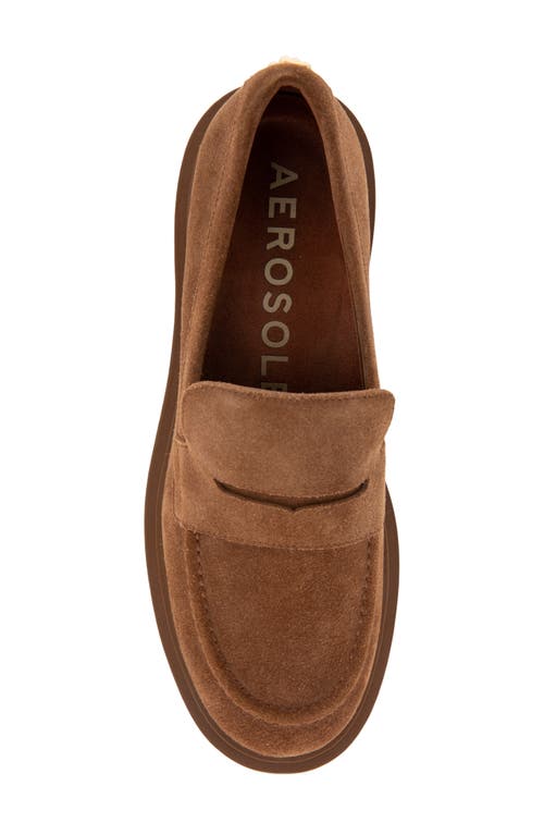 Shop Aerosoles Gelso Loafer In Tobacco Suede