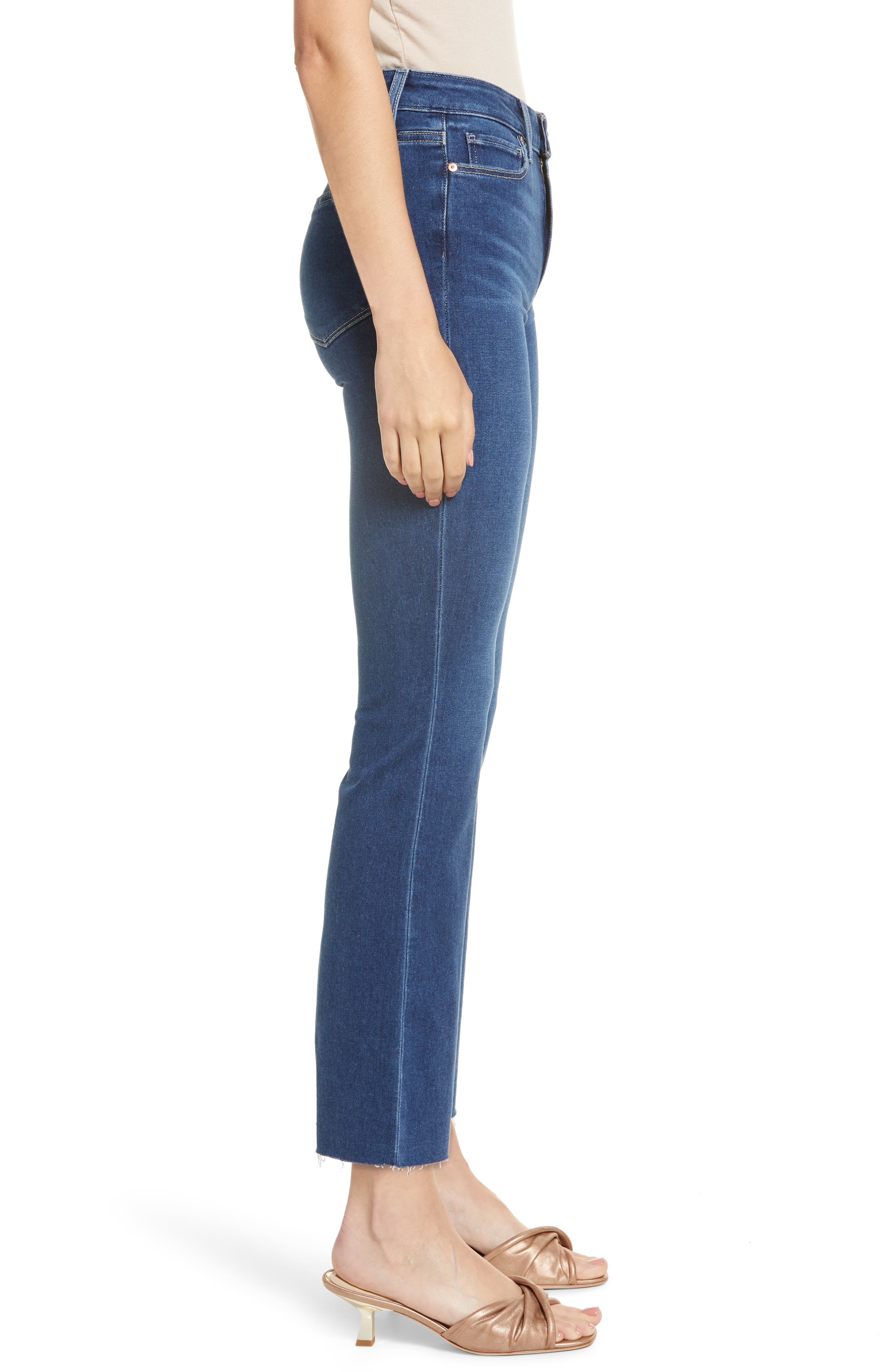 PAIGE Claudine High Waist Frayed Hem 