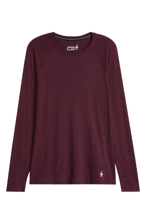 Smartwool Classic Thermal Long Sleeve Merino Wool Base Layer T-shirt In Eggplant