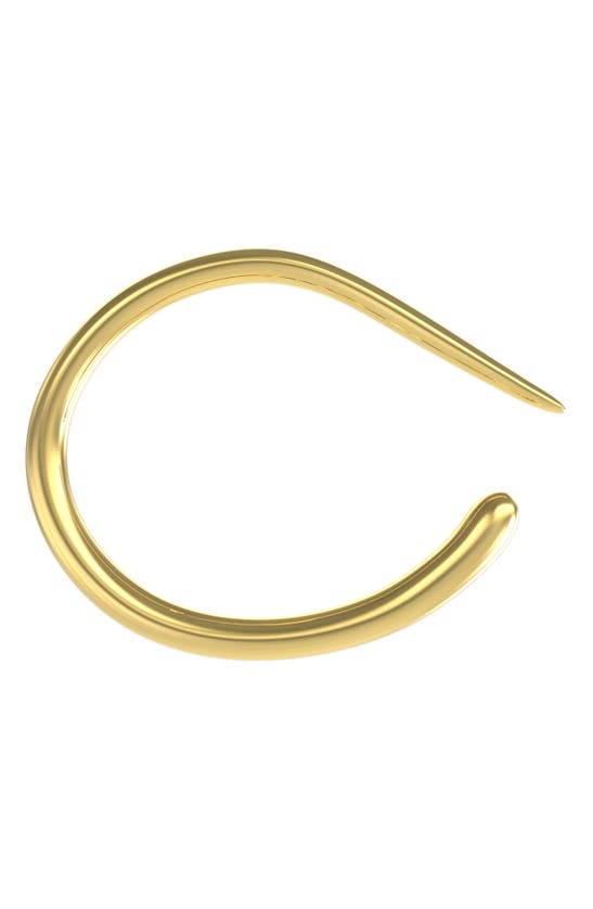 Shop Khiry Thin Staple Cuff Bracelet In Polished Gold