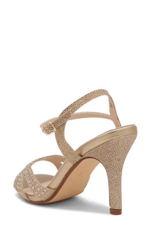 Shop Touch Ups Dulce Shimmer Rhinestone Sandal In Champagne