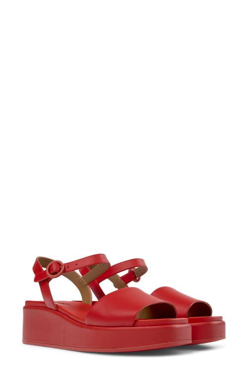 Camper Misia Platform Sandal Bright Red at Nordstrom,