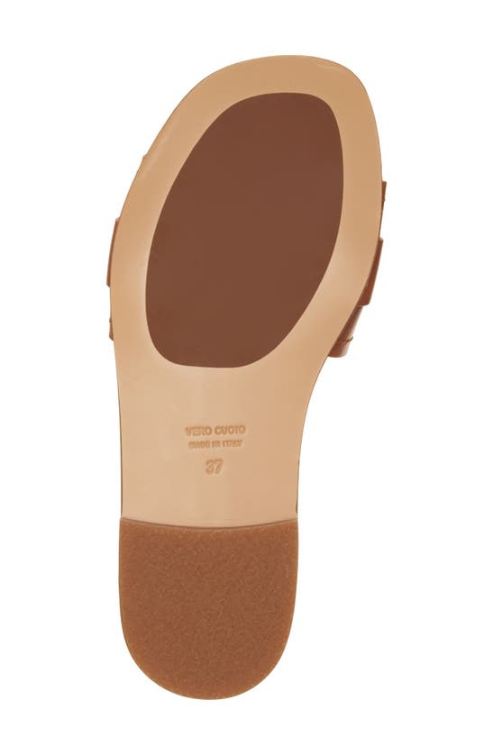 Moncler Bell Caramel Leather Slippers In Cashew
