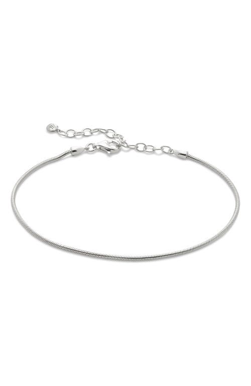 Thin Snake Chain Bracelet in Sterling Silver