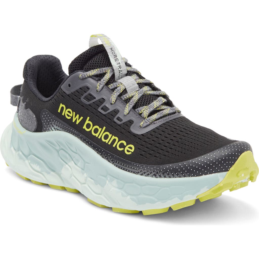 New Balance Fresh Foam X More Trail V3 Sneaker In Black/saltmarsh