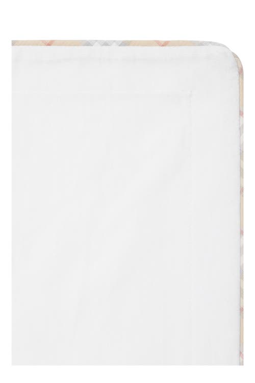 Burberry Check Cotton Blanket In White