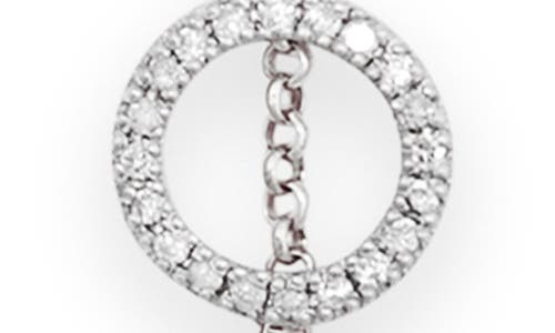 Meshmerise Diamond Initial Bezel Bracelet In White-o