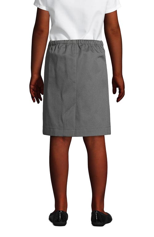 Shop Lands' End School Uniform Girls Plus Blend Chino Skort Top Of Knee In Arctic Gray