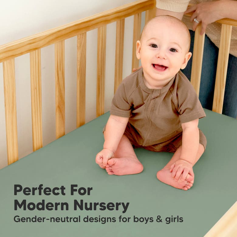 Keababies 2-pack Isla [protect+] Waterproof Crib Sheets In Hedges