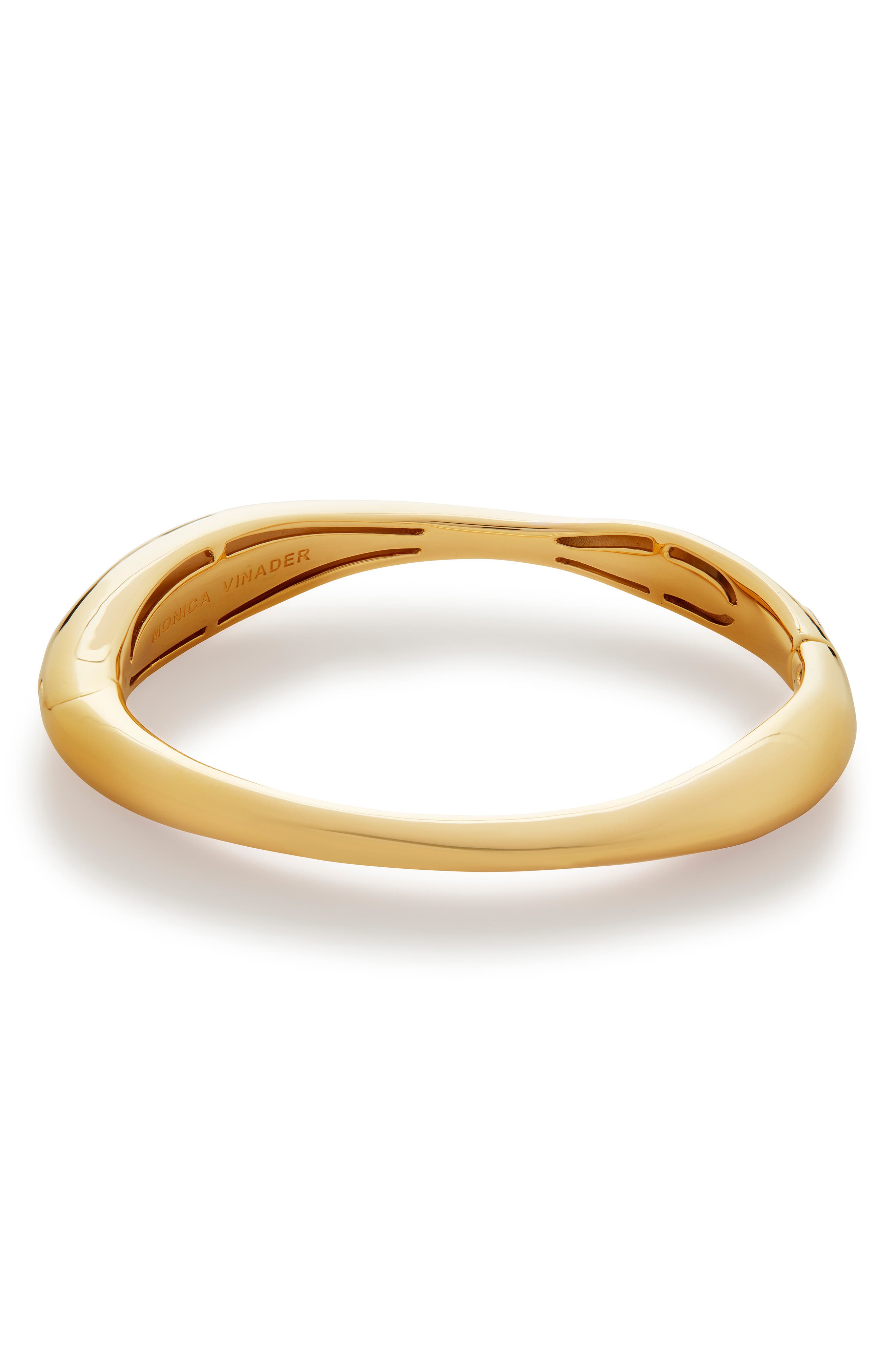 Monica Vinader Gold Plated Vermeil Silver Essential Bangle Bracelet