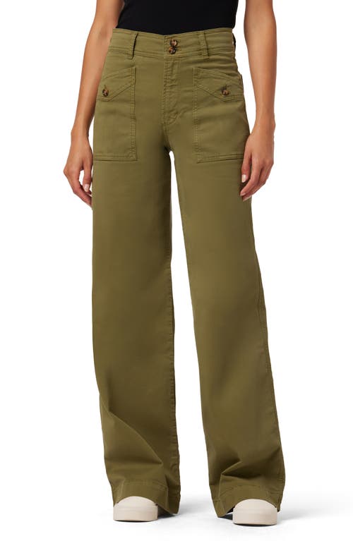 The Premium Wide Leg Cargo Jeans in Burnt Olive
