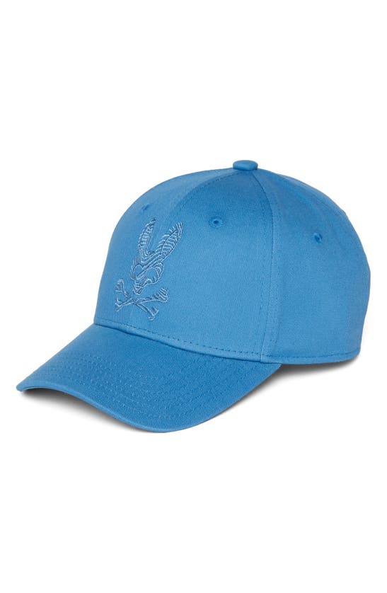 Psycho Bunny Kids' Edge Embroidered Baseball Cap In Blue