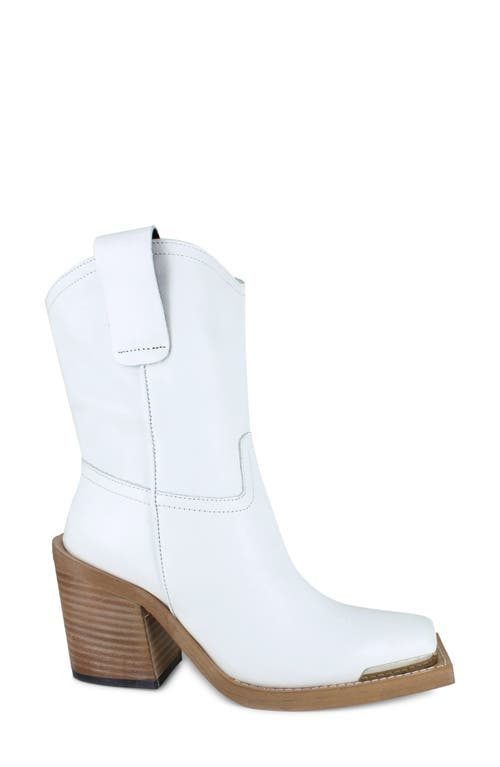 Zigi Joshi Western Boot In Bone Leather