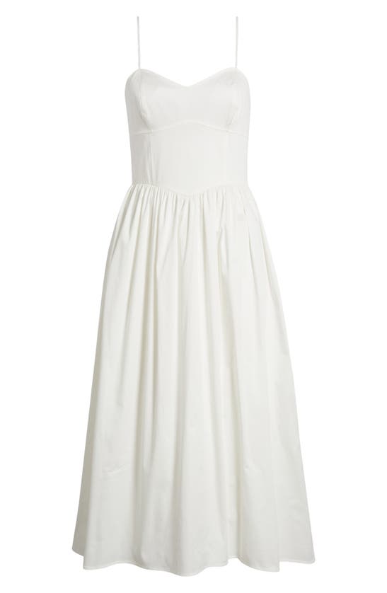 French Connection Florida Fit & Flare Midi Dress In Summer White
