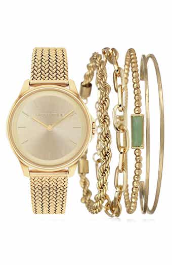 Kendall + Kylie Women's Chunky Chain Strap Chronograph Watch and Coin Bracelet