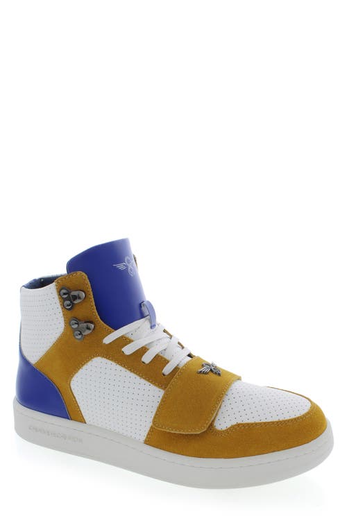 Creative Recreation Cesario Hi Lux Sneaker in White/Gold/Purple