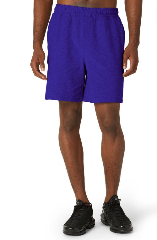 Beyond Yoga Take It Easy Sweat Shorts In Royal Blue Pop Heath