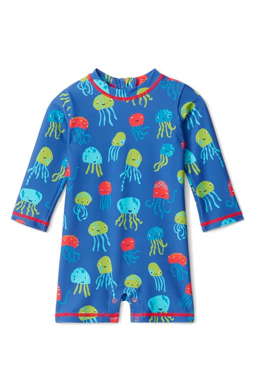 Hatley Tiny Jellyfish One-Piece Rashguard Swimsuit in Blue