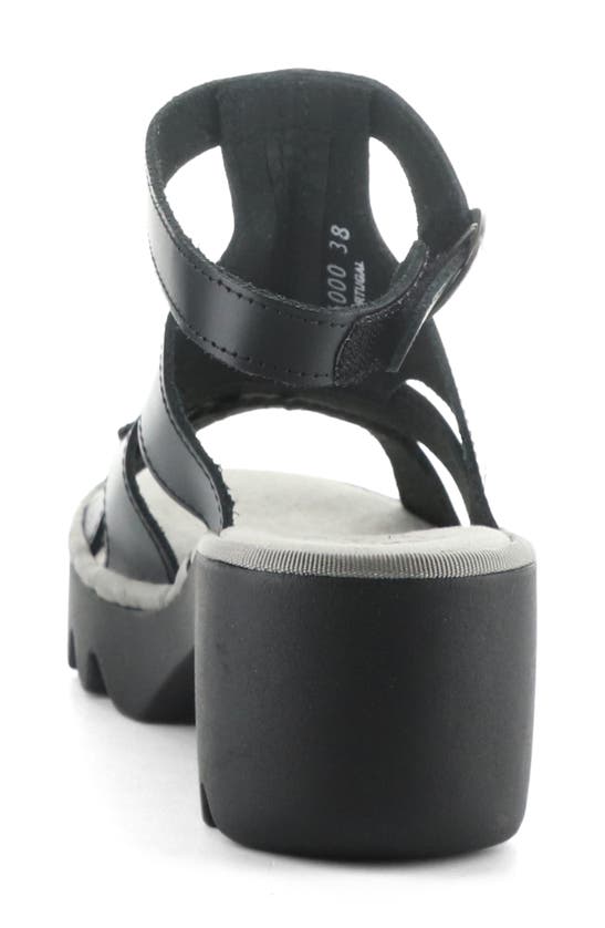 Shop Fly London Tawi Strappy Sandal In Black