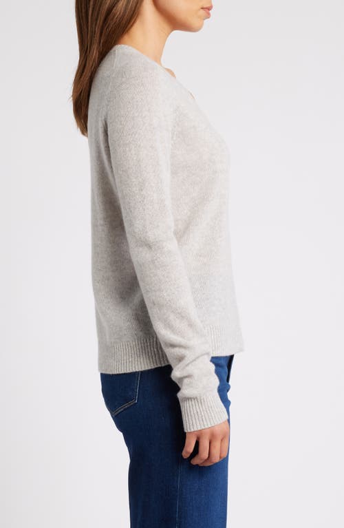 Shop Caslonr Caslon(r) Cashmere V-neck Sweater In Grey Light Heather