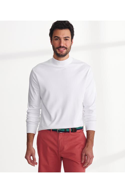 Lands' End Cotton Supima Mock Turtleneck In White