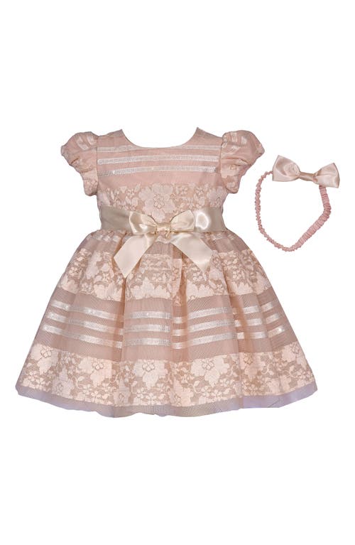 Shop Iris & Ivy Lace Dress & Headband Set In Blush