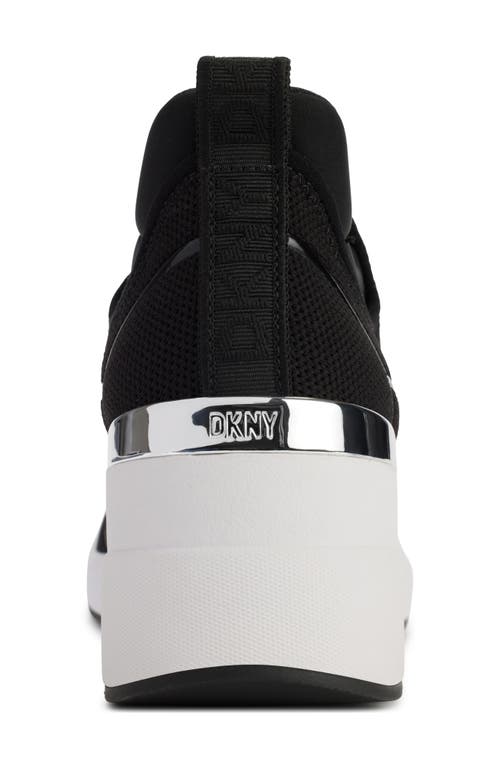 Shop Dkny Pecola Slip-on Wedge Sneaker In Black