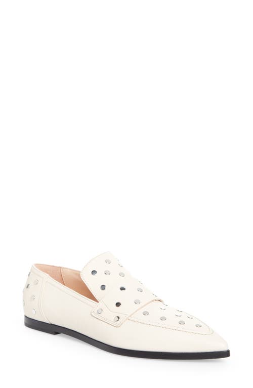 AGL Ines Studded Loafer in White