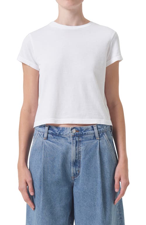 Agolde Adine Shrunken Tee In White