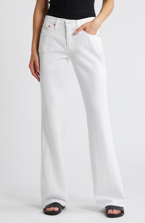 Bootcut white trousers hotsell