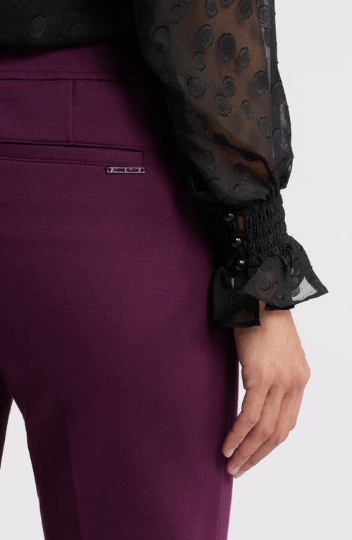 Shop Anne Klein Bootcut Pants In Deep Plum